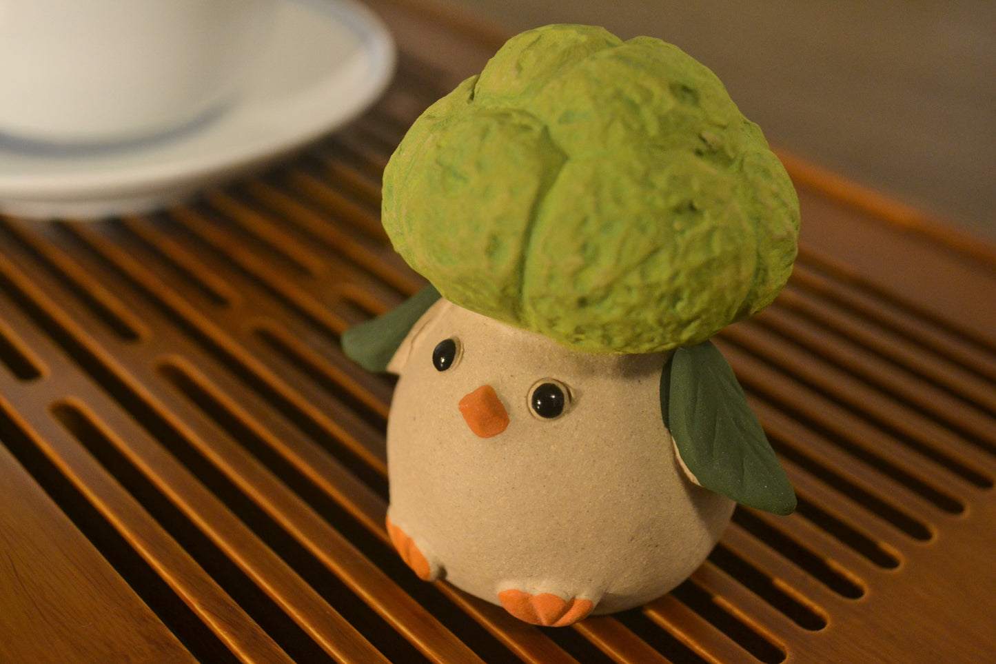 Green Bird Tea Pet